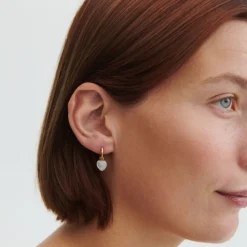 Pernille Corydon øreringe - E-387 Ocean Heart Huggies guldbelagt