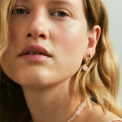 Pernille Corydon øreringe - E-535-G Small Rose guldbelagt