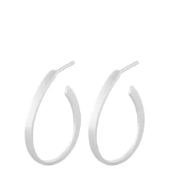 Pernille Corydon øreringe - E-107 Oval Creoles Creol sølv
