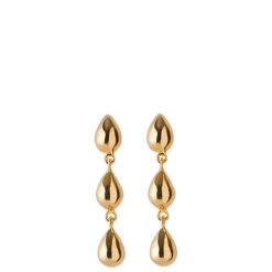 Pernille Corydon ørestikker - E-303 Rain guldbelagt