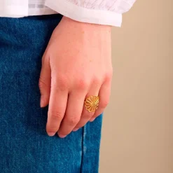Pernille Corydon ring - R-328 Large Bellis guldbelagt