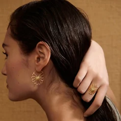 Pernille Corydon ring - R-328 Large Bellis guldbelagt