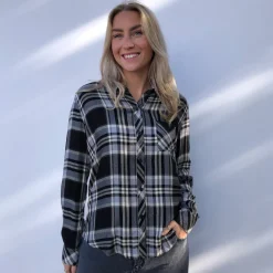 Rails skjorte - Hunter ivory cloud