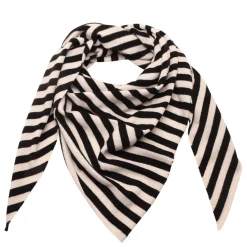 Rosas tørklæder - Triangle L-11 Strip 9001-6220 nature/black