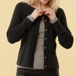 Rosemunde cardigan - 1421 009/dark grey melange