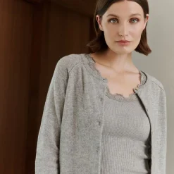 Rosemunde cardigan - 1421 008/light grey melange