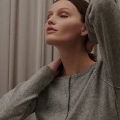 Rosemunde cardigan - 1421 008/light grey melange