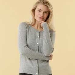 Rosemunde cardigan - 1421 008/light grey melange