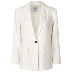 Second Female blazer - Lino New Fit white alyssum