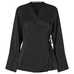 Second Female bluse - Glari Wrap black sand
