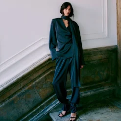 Second Female bluse - Glari Wrap black sand