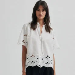 Second Female bluse - Limona white