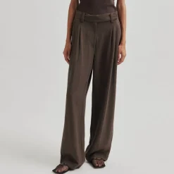 Second Female bukser - Lino chocolate brown