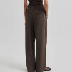 Second Female bukser - Lino chocolate brown