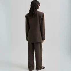 Second Female bukser - Lino chocolate brown