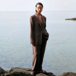 Second Female bukser - Lino chocolate brown