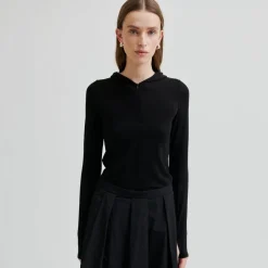 Second Female hoodie - Callas black