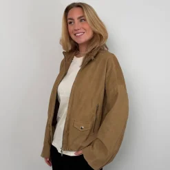 Second Female jakke - Buellen Suede petrified oak