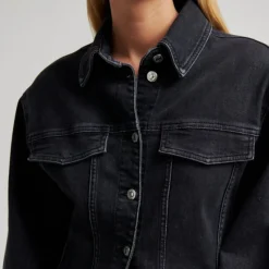 Second Female jakke - Halliot Denim black denim