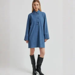 Second Female kjole - Cornelia Denim Tunic blue denim