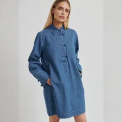 Second Female kjole - Cornelia Denim Tunic blue denim