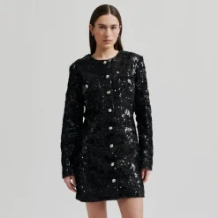 Second Female kjole - Flakes black