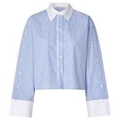 Second Female skjorte - Alanis Combi light blue stripe