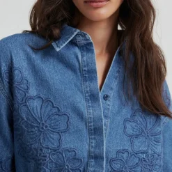 Second Female skjorte - Cornelia Denim blue denim