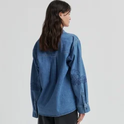 Second Female skjorte - Cornelia Denim blue denim