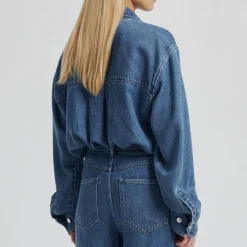 Second Female skjorte - Irvina blue denim