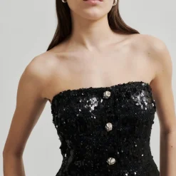 Second Female top - Flakes black