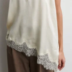 Second Female top - Lacia Contrast Strap cream