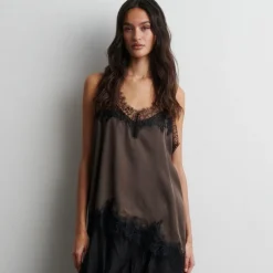 Second Female top - Lacia Contrast Strap wren/black