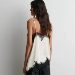 Second Female top - Lacia Contrast Strap cream/black