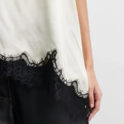 Second Female top - Lacia Contrast Strap cream/black