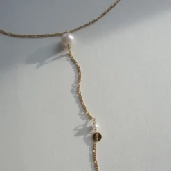 Stine A halskæde - 2064 Pearl Drop guldbelagt