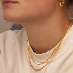 Stine A halskæde - 2019 Short Snake guldbelagt