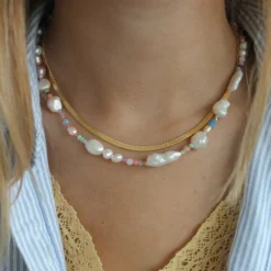 Stine A halskæde - 2019 Short Snake guldbelagt