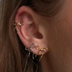 Stine A ørering - 1343 Flow Bow guldbelagt