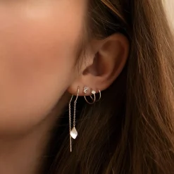 Stine A ørering - 1238 Petit Ile De L'amour Double Chain sølv