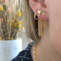 Stine A ørering - 1094 Petit Tinsel Creol guldbelagt