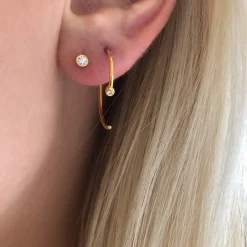 Stine A ørestik - 1089 Big Dot guldbelagt