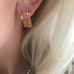 Stine A ørestik - 1005 Petit Bon-Bon White Zircon guldbelagt