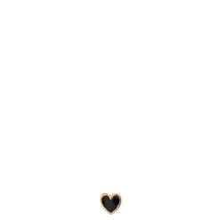 Stine A ørestik - 1181 Petit Love Heart black enamel guldbelagt