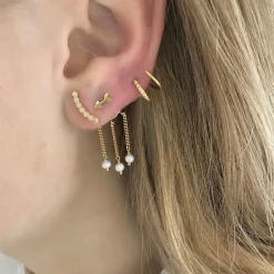 Stine A ørestik - 1006 Petit Love Arrow guldbelagt