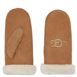 UGG luffer - Sheepskin Embroidered Mittens chestnut